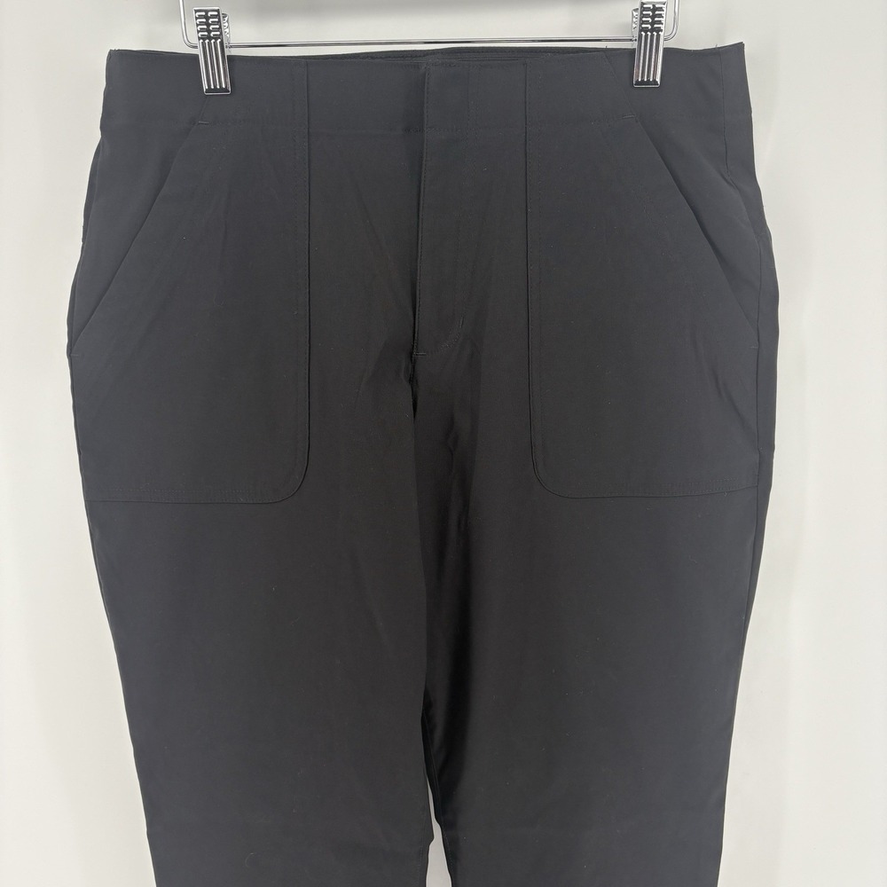 Eddie Bauer Horizon Straight Ankle Pants Women 10 Black Nylon Stretch Hiking